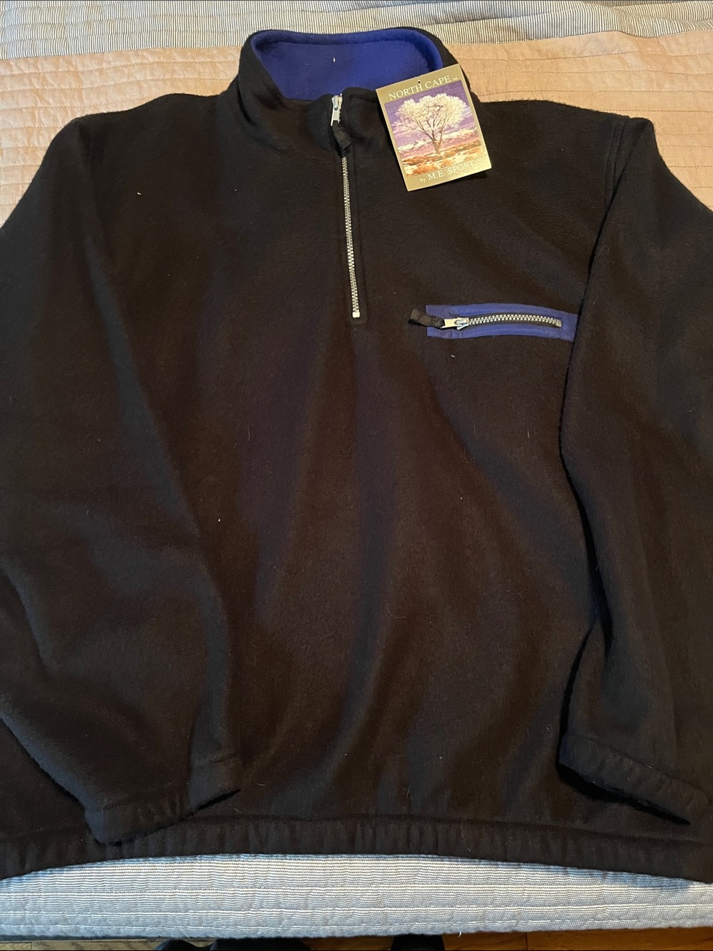 M.E.Sport zipper neck pullover